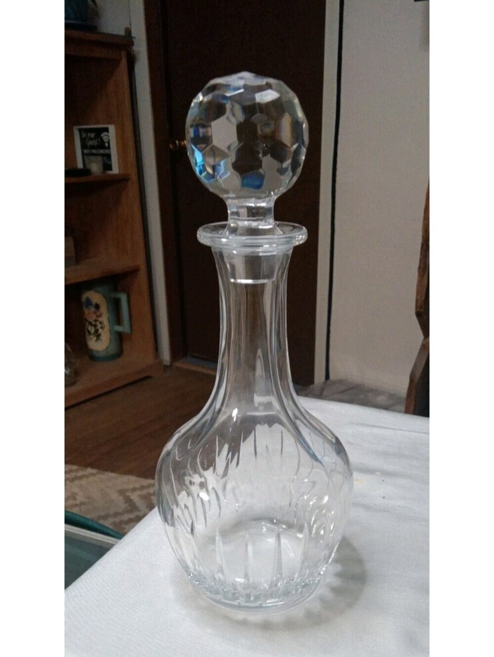 Marquis by Waterford Crystal Decanter with Original Faceted Ball Stopper Fluted